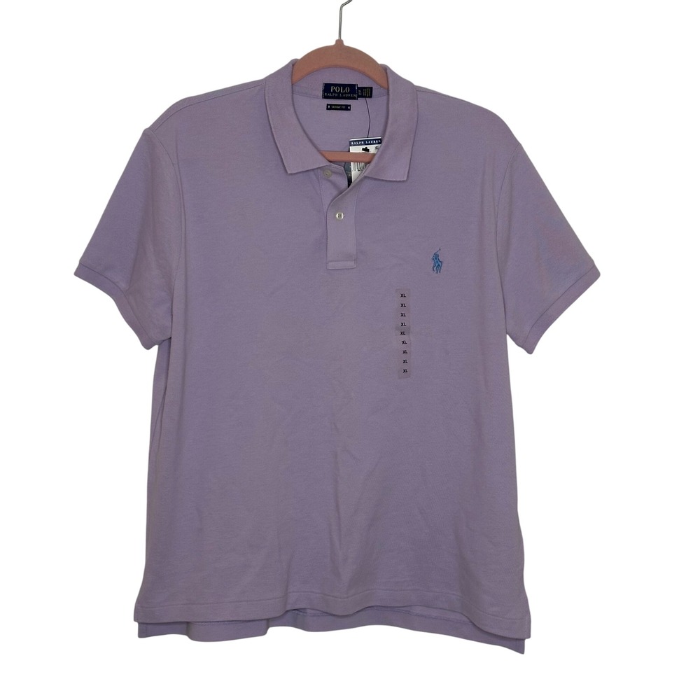 Polo by Ralph Lauren NEW Purple Short-Sleeve Polo Shirt Skinny Fit XL NWT